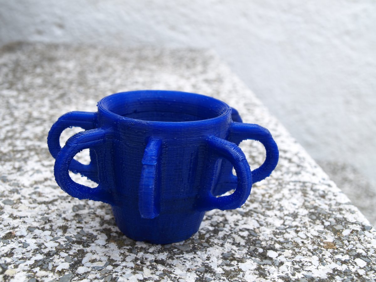 Octo-cup made using the RepRap 3D Printer