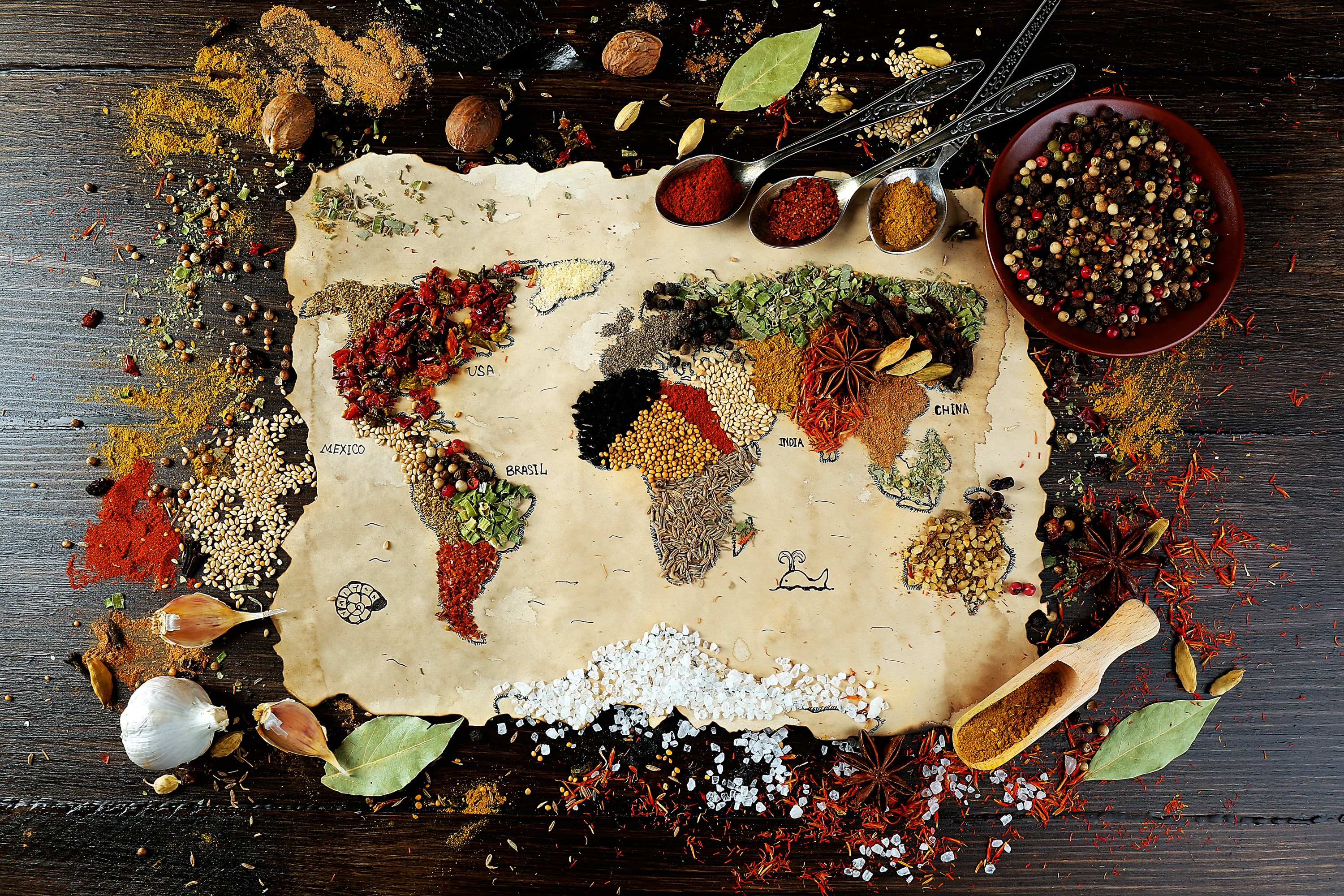 Мировая кухня. Кулинария карта