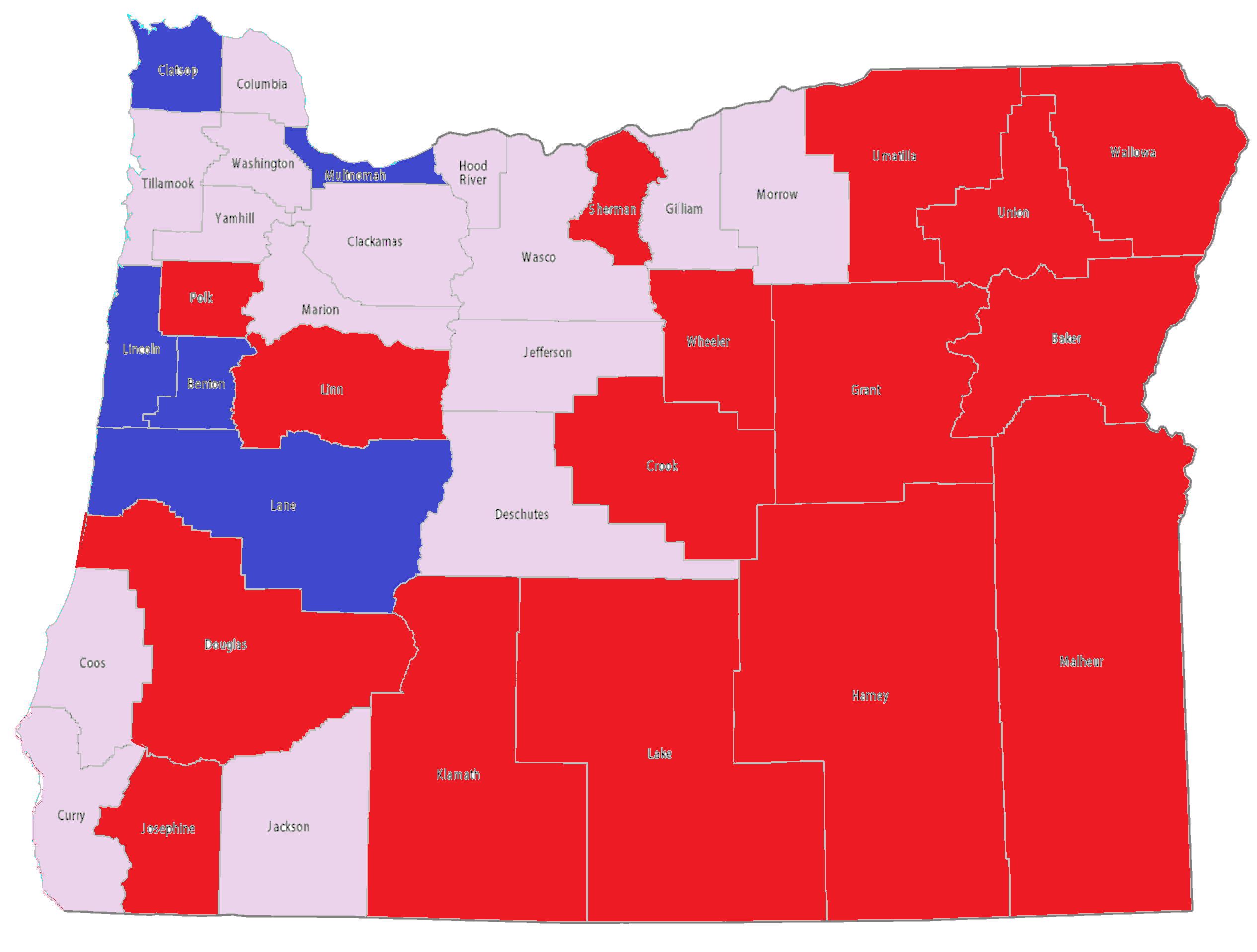 Oregon Political Map 2020